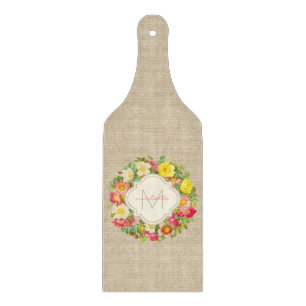 Monogram Vintage Blommigt Utandning Lindring Skåda