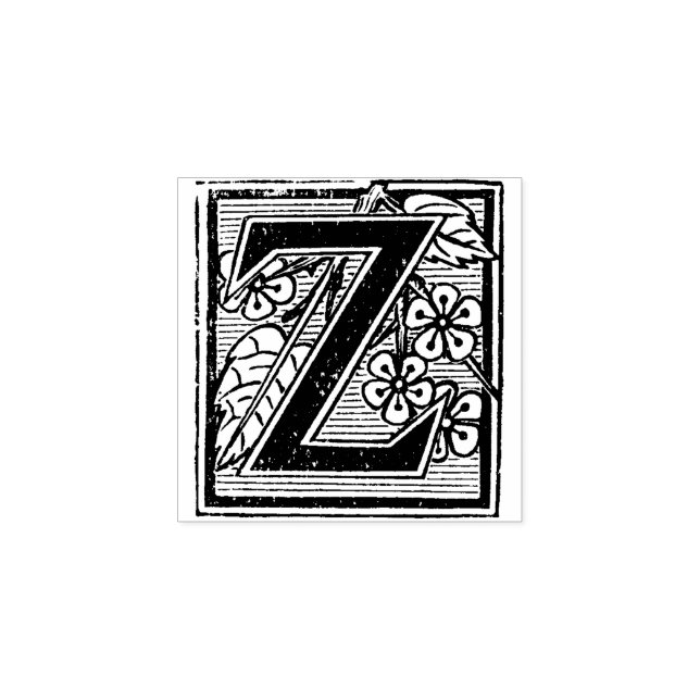 Monogram Vintage Brev Z Stämpel (Tryck)