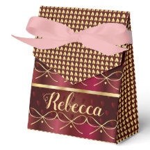 Monogram Vintage Burgundy Color Decor Luxury Gold