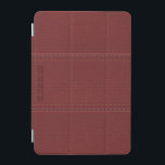 Monogram Vintage Burgundy Red Faux Leather iPad Mini Skydd<br><div class="desc">Coola,  burgundröd vintage Läderutseende (bild) med syteeffekt (bildeffekt) och anpassade monogram</div>
