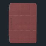 Monogram Vintage Burgundy Red Faux Leather iPad Mini Skydd<br><div class="desc">Coola,  burgundröd vintage Läderutseende (bild) med syteeffekt (bildeffekt) och anpassade monogram</div>