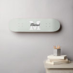 Monogram Vintage Calligraphy Sage Grönt Mini Skateboard Bräda 18,5 Cm<br><div class="desc">Fet monogram i kombination med vintagens kalligrafi.</div>