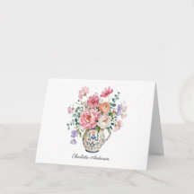 Monogram Vintage Elegant Cottagecore Blommor