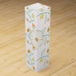 Monogram Vintage Folksy Blommigt Garland Mönster Vinlåda<br><div class="desc">Personlig Vintage Blommigt Garland Folksy Mönster</div>