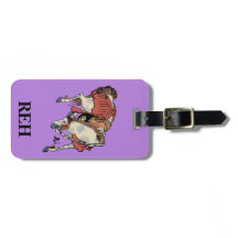 Monogram Vintage Japansk Häst på Lavendel Lila