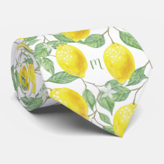 Monogram Vintage Lemon Fruits Lövs and Flowers Slips