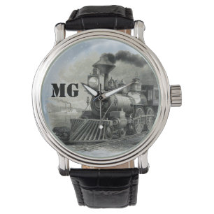 Monogram Vintage Steam Engine Tåg Armbandsur