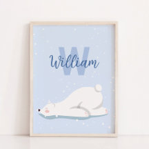 Monogram Vinter Polar Bear Nursery Wall Decor
