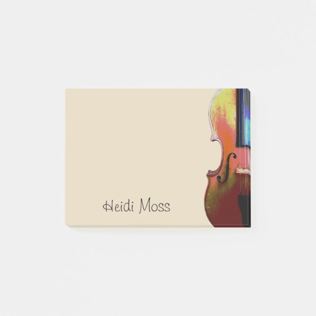 Monogram Violin Post-it Block (Framsida)