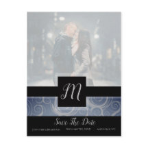 Monogram virvlar Foto Spara datumet