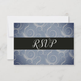 Monogram Virvlar RSVP OSA Kort
