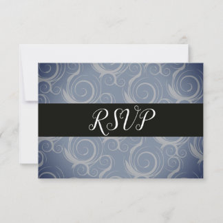 Monogram Virvlar RSVP OSA Kort