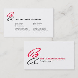 Monogram Visitenkarten Visitkort