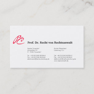 Monogram Visitkort