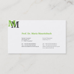 Monogram visitkort