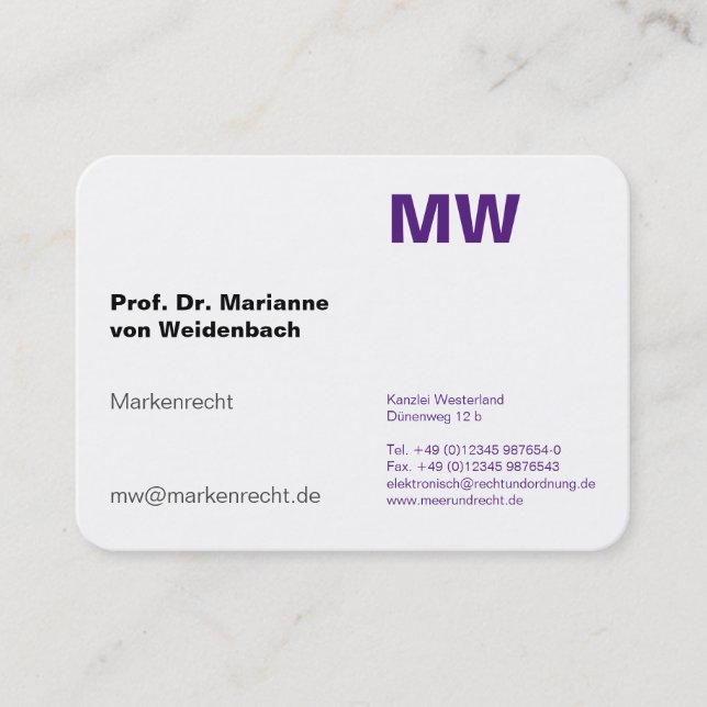Monogram visitkort (Framsida)