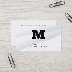 Monogram vit Abstrakt Lagrar Visitkort