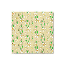 Monogram vit blommigt Beige bakgrund