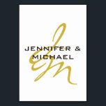 Monogram Vit Guld Färg, modern, minimalistisk Bordsnummer<br><div class="desc">Tittar du en funktionell och underbar tittar utformning? Denna enkla,  minimalistiska och moderna utformning är till för dig. Hur är det med den här designen som kommer att göra dig uppmärksam?</div>