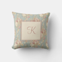 Monogram Vit och Rosa Ro på Blue