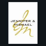 Monogram Vitguld Färg Enkel Modern Minimalistisk Bordsnummer<br><div class="desc">Letar du efter en funktionell och snygg design? Denna enkla,  minimalistiska och moderna design är för dig. Hur vore det med denna design som kommer att dra till sig uppmärksamhet?</div>