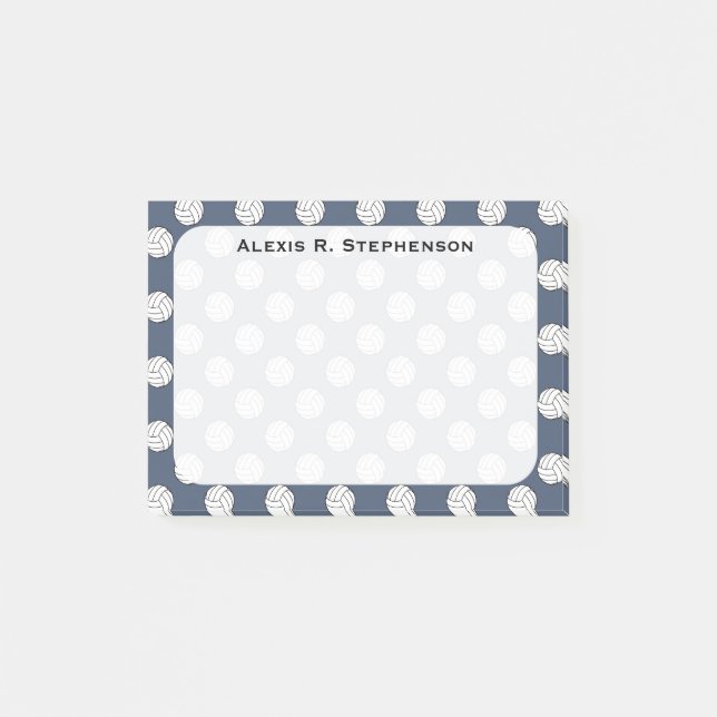 Monogram Volleyball Bollar Blue Jeans Blue Post-it Block (Framsida)