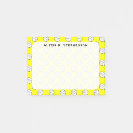 Monogram Volleyball Bollar Gult Post-it Block