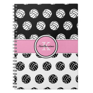 Monogram Volleyball Spiral bärbar dator Anteckningsbok Med Spiral