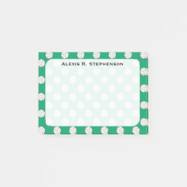 Monogram Volleyboll Shamrock Grön Post-it Block