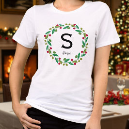 Monogram - Vuxenfamiljens jul T Shirt