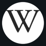 Monogram W Bröllop-förseglingsetikett Runt Klistermärke<br><div class="desc">Monogrampresenter har ett stort urval anpassningsbara USPS-portabel frimärke,  klistermärken,  hälsningskort,  skjortor,  hattar,  knappar,  magneter och så mycket mer. Dessa monogram är underbara för att skicka ut bröllopsinbjudningar,  inbjudningar till firandepartiet,  tillkännagivande för studenten och överraska födelsedagsfester bara till namn några få.</div>