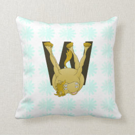 Monogram W Funny Pony Personlig Kudde