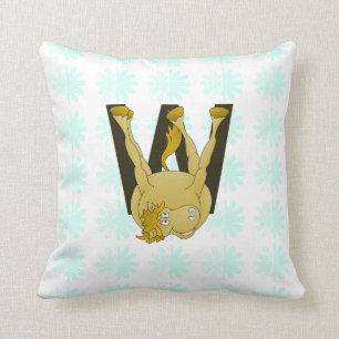 Monogram W Funny Pony Personlig Kudde
