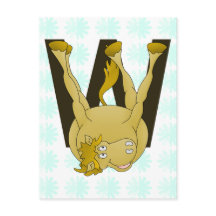 Monogram W Funny Pony Personlig