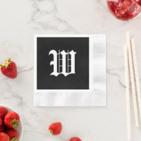 Monogram W, gammalt engelskt typsnitt,