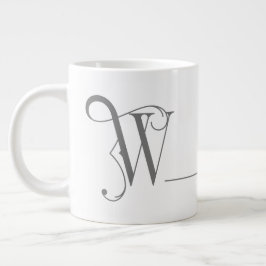 Monogram W i vacker Rulla Typografi Jumbo Mugg