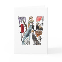 Monogram "W" noterar kortet