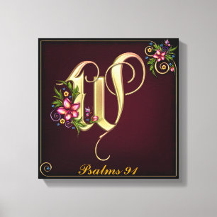 Monogram W Premium Wrapped Canvas (glapp)