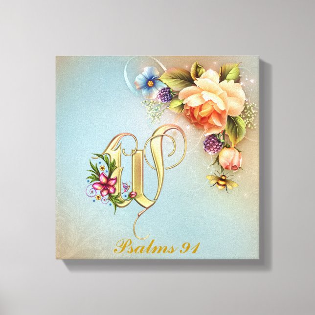 Monogram W Premium Wrapped Canvas (glapp) (Framsida)