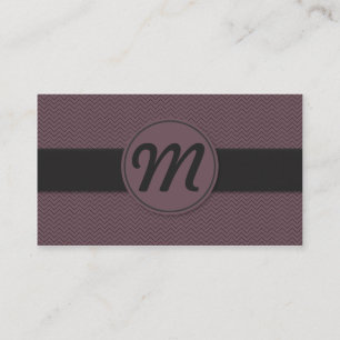 Monogram w/Struktur (lila) Visitkort