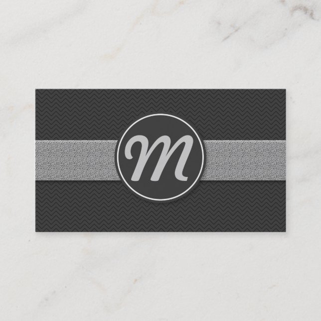 Monogram w/Struktur Visitkort (Framsida)
