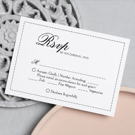 Monogram Wandan Elegant bröllop OSA Kort
