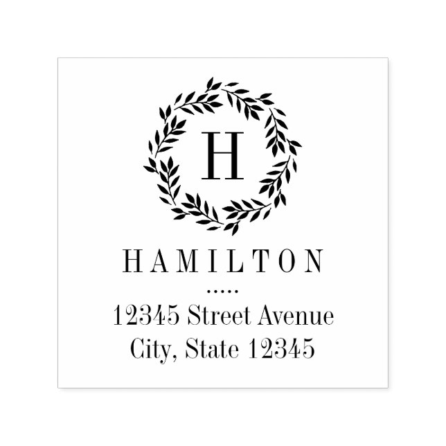 Monogram Wandedräkt Personlig Rubber Frimärke Självfärgande Stämpel (Design)