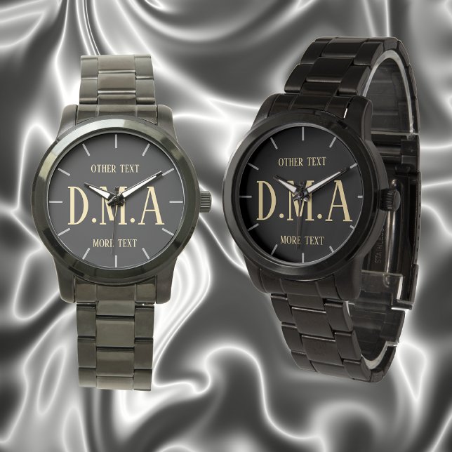 Monogram Watch Manar Personlig Elegant Classy 14 Armbandsur (Skapare uppladdad)