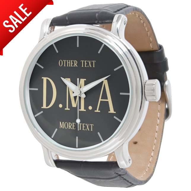 Monogram Watch Manar Personlig Elegant Classy Armbandsur (Skapare uppladdad)