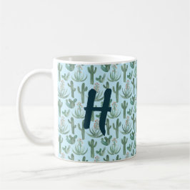 MONOGRAM Watercolor Cactus & Succulent Desert Kaffemugg