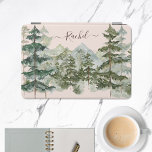Monogram Watercolor Gräs Forest Mountain Rustic iPad Mini Skydd<br><div class="desc">Skydda och anpassa dig med Monogram Watercolor Forest & Mountain Rustic iPad mini Cover. Ditt namn,  din stil,  naturens charm.</div>