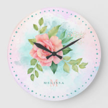 Monogram Watercolor Turcos Ombre Rosa ros