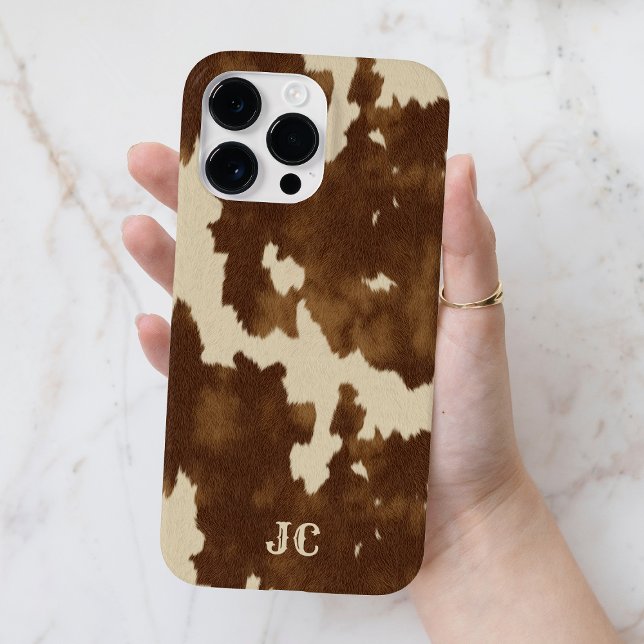 Monogram Western Land Modern Brown Cowgirl (Monogram Western Country Modern Brown Cowgirl Case-Mate iPhone Case)