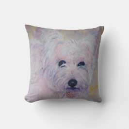 MONOGRAM WHIMSICAL VÄSTER HIGHLAND TERRIER KUDDE